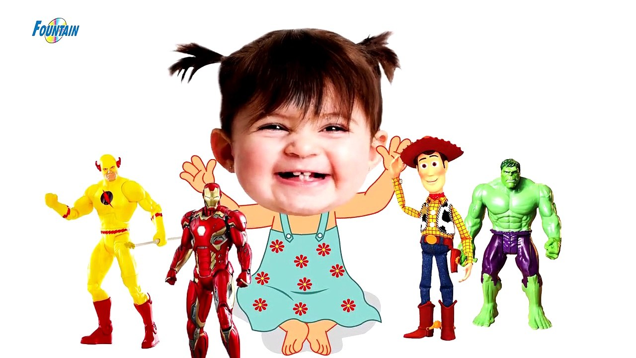 Bad Baby Crying and Learn Colors with Superheros  _ Finger Family Song