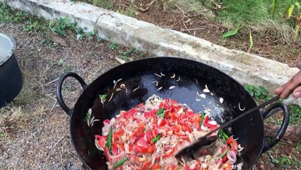 Full chicken kulambu - Cooking