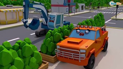 Kids Video Tractor on the road as a super hero - 3D Animation Episodes For Kids Cars & Truck Stories
