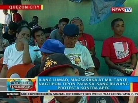 BP: Ilang Lumad, magsasaka at militante, nagtipon-tipon para sa isang buwang protesta kontra APEC