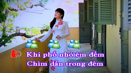 [Karaoke] Đêm Buồn Phố Thị - Hà Vân_Song ca với Huong Bolero