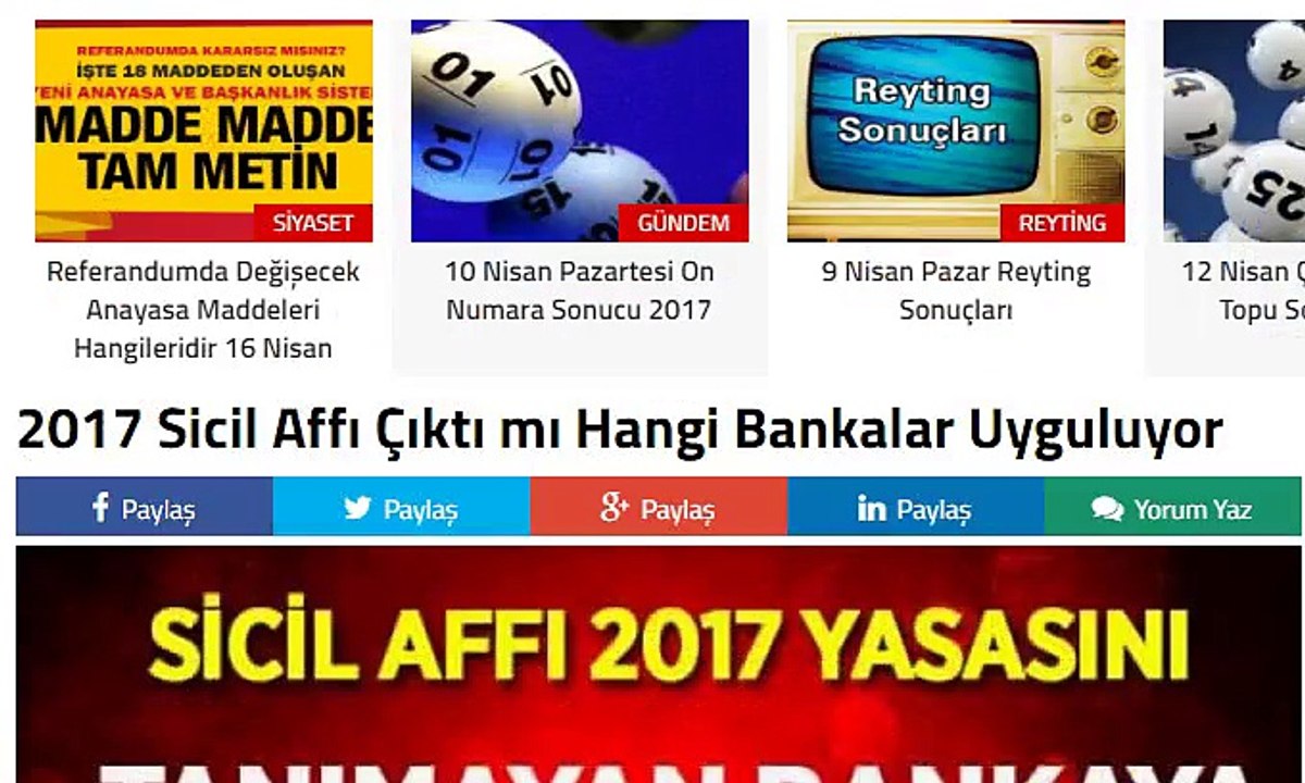 2017 Sicil Affı Çıktı mı Hangi Bankalar Uyguluyor