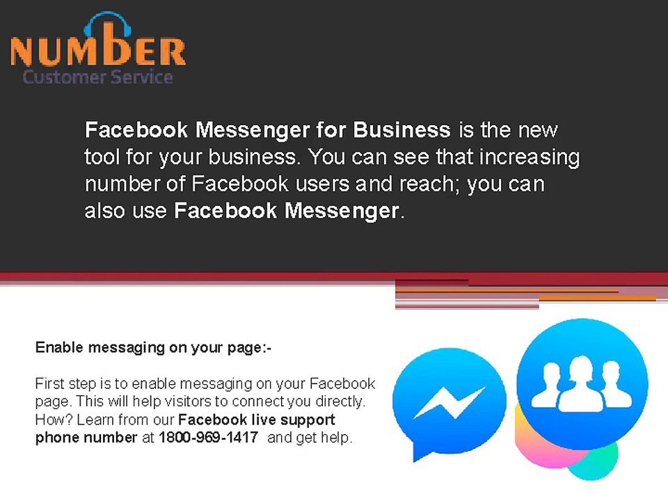 Facebook messenger used as business tool.