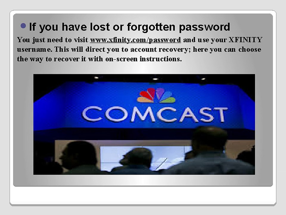 Efficiently recover Comcast mail account.