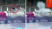 Man in China gets catapulted into the air by exploding cement