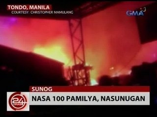 24Oras: Nasa 100 pamilya, nasunugan sa Maynila