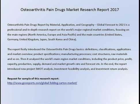 Osteoarthritis Pain Drugs Market Research Report 2017