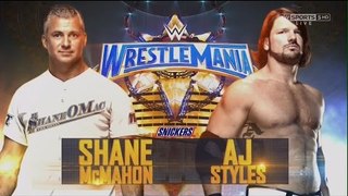 WWE: Wrestlemania 33 Aj Styles vs Shane McMahon Promo