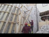 Abeto di Preci (PG) - Terremoto, lavori per chiesa San Martino (10.04.17)