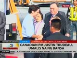 BT: Canadian PM Justin Trudeau, umalis na ng bansa