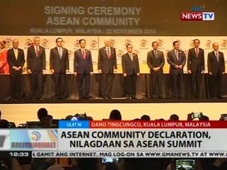 BT: ASEAN Community Declaration, nilagdaan sa ASEAN Summit