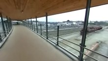 Gare de Morlaix. Nouvelle passerelle : première traversée à 360°