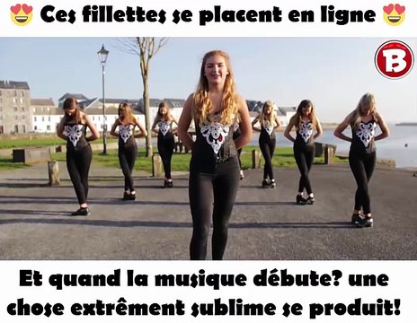 Ces fillettes se placent en ligne, et quand la musique débute? une chose extrêmement sublime se produit!