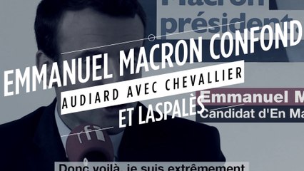 Emmanuel Macron confond Audiard avec Chevallier et Laspalès