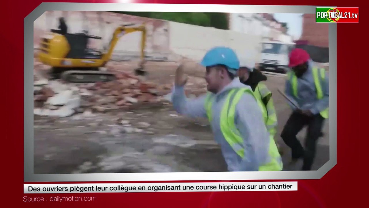 Des ouvriers piègent leur collègue en organisant une course hippique sur un chantier