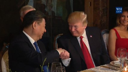 President Trump And First Lady Dine With The President of China