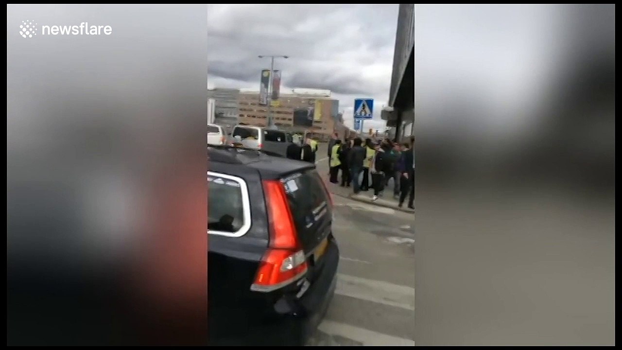 Pedestrians guided away from scene of Stockholm attack