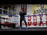 Cuellar vs. Mares - Abner Mares' shadow boxing in media workout