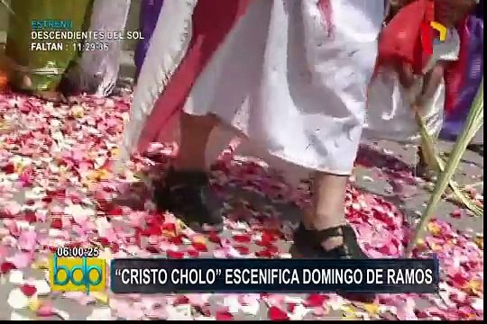 Semana Santa: ‘Cristo Cholo’ escenifica Domingo de Ramos