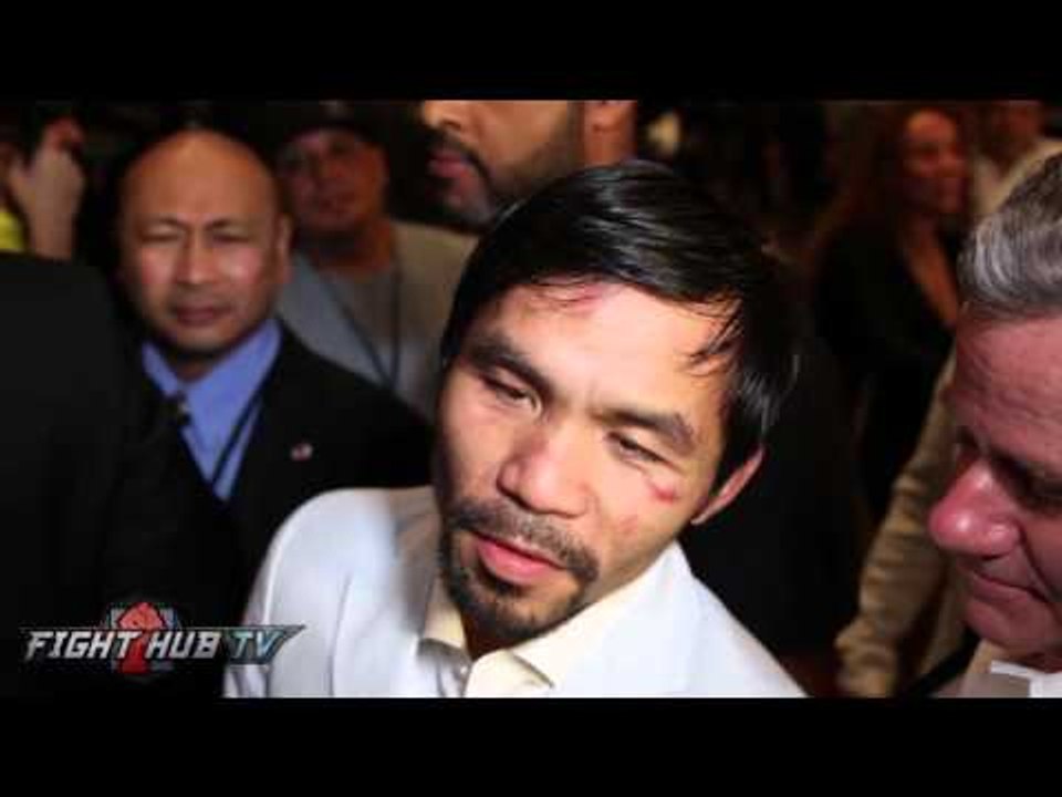 Manny Pacquiao "Bradley improved..It was a hard...