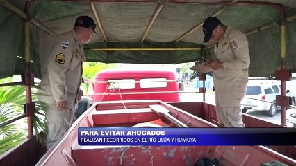 Bomberos realizan recorridos en Rio Ulua y Humuya