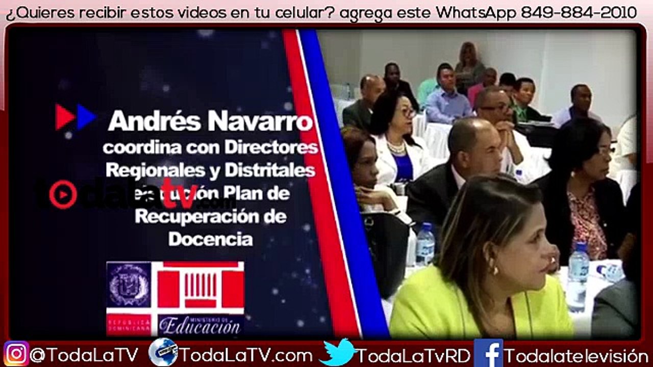 Navarro  coordina con directores regionales y distritales ejecución plan de recuperación de docencia-Video