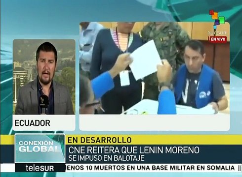 Anunciará en breve CNE de Ecuador resultados del reconteo de votos