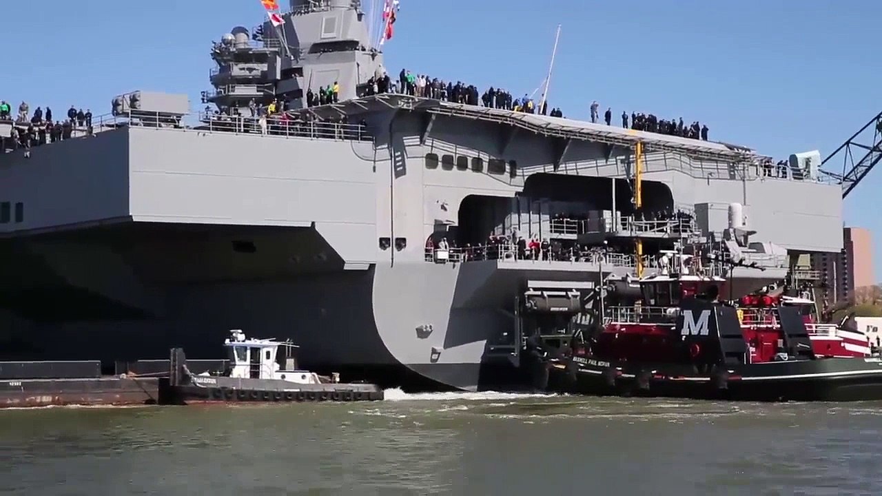 USS Gerald R. Ford CVN-78 Departs the Shipyard