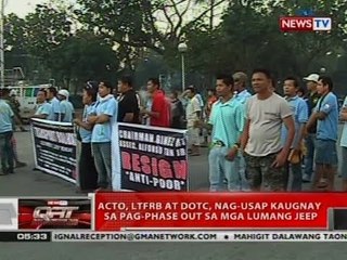QRT: ACTO, LTFRB at DOTC, nag-usap kaugnay sa pag-phase out sa mga lumang jeep