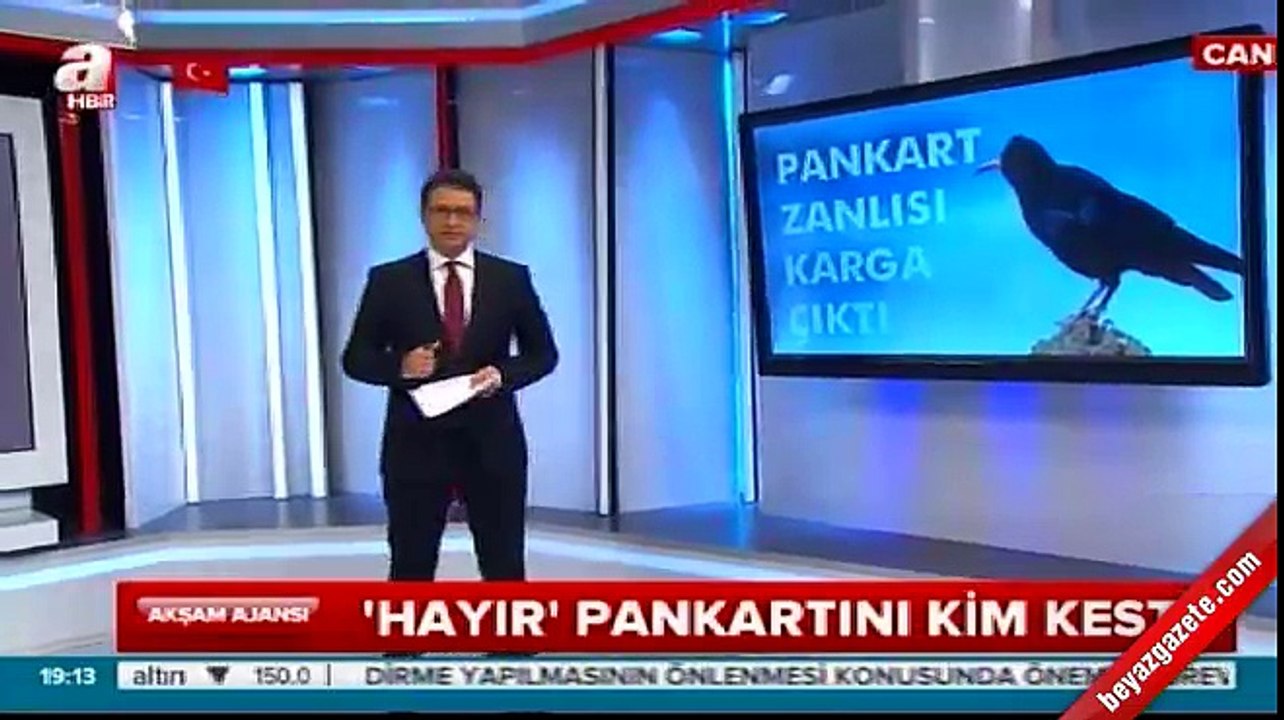 CHP'nin 'Hayır Pankartı''nı aslında bir karga kesmiş