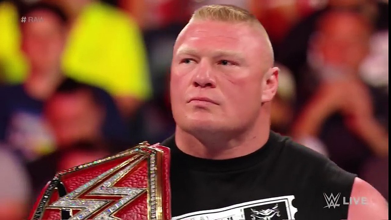 Braun Strowman  and Brock Lesnar Raw 2017