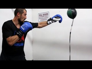 Sergey Kovalev shows technique, power & speed on double end bag & speed bag- Ward vs. Kovalev video