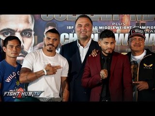 Jesus Cuellar vs. Abner Mares Full Press Conference & Face Off video- Los Angeles, CA