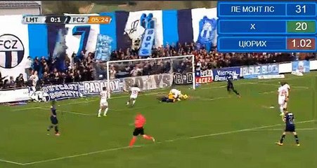 Raphael Dwamena  Goal HD - FC Le Mont Ls 0-2 FC Zürich 10.04.2017