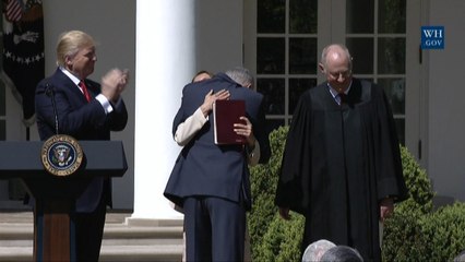 Supreme Court Justice Gorsuch Gives His Wife An Emotional Hug