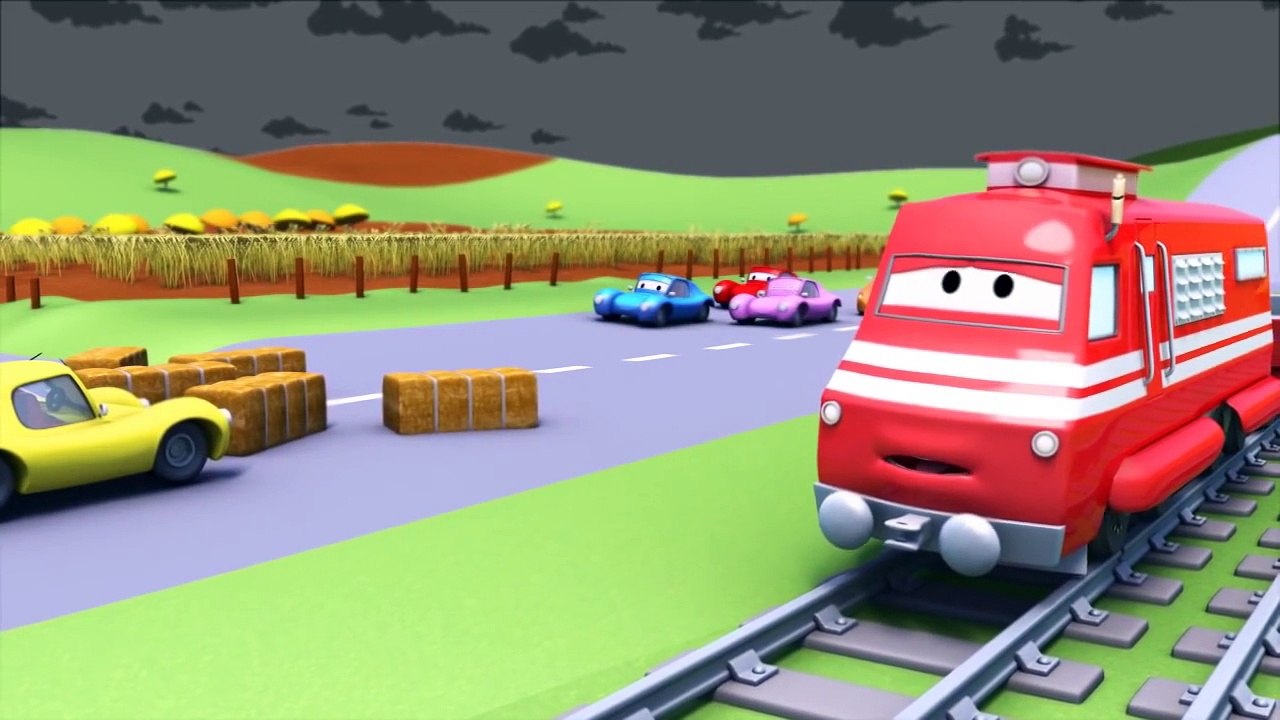 Troy der Zug und Harvey Der Mähdrescher in Autopolis Auto & Lastwagen Cartoons für Kin