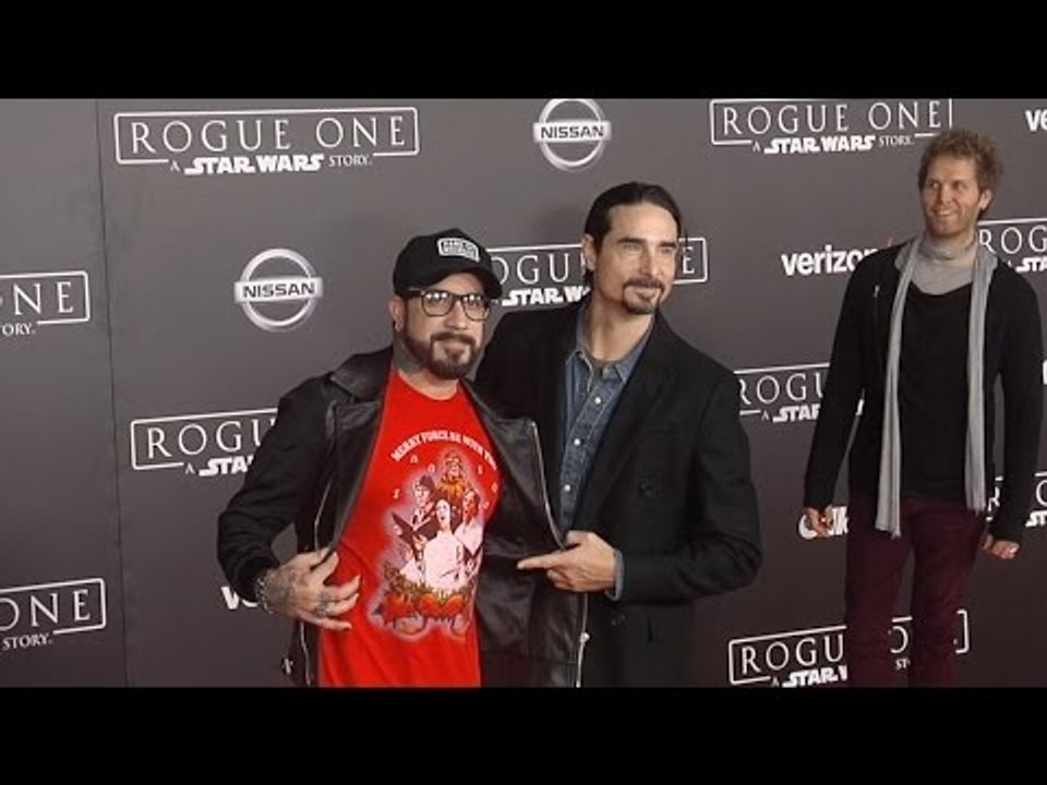 A.J. McLean and Kevin Richardson "Rogue One: A Star Wars Story" World Premiere Red Carpet
