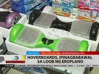BT: Hoverboards, ipinagbabawal sa loob ng eroplano