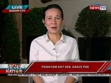 SONA: Panayam kay Sen. Grace Poe kaugnay ng pagpapakansela ng Comelec en banc sa kanyang COC