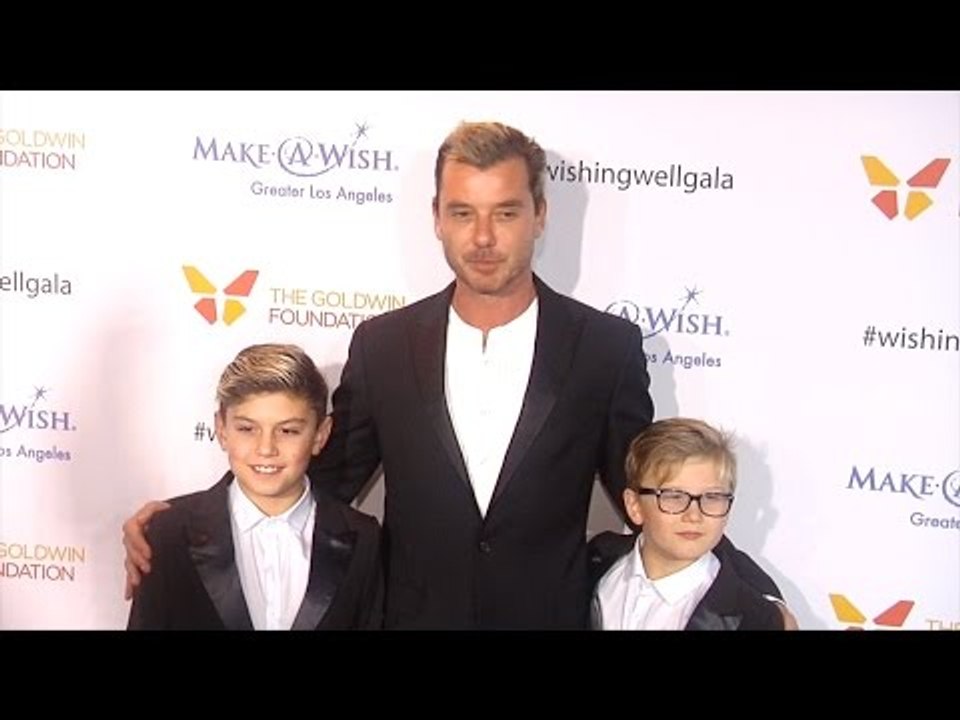 Gavin Rossdale and His Sons Kingston and Zuma 4th Annual Wishing Well Winter Gala Red Carpet