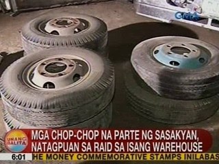 UB: Mga chop-chop na parte ng sasakyan, natagpuan sa raid sa isang warehouse sa Taguig