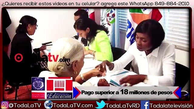 Andrés Navarro entrega 18 millones de pesos, a través del INABIMA-Vidoe