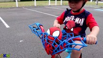Venom Steals Spiderman Bicycle Kids Spidey Bike Riding