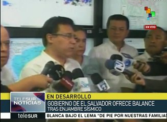 Gobierno de El Salvador ofrece balance tras enjambre sísmico