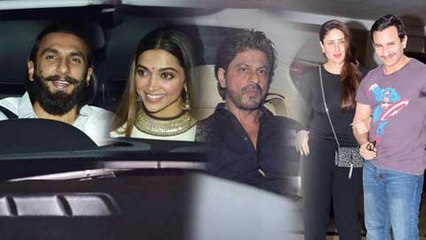 Ranveer Singh, Deepika Padukone And Shahrukh Khan At Karan Johar’s Party For Christian Louboutin
