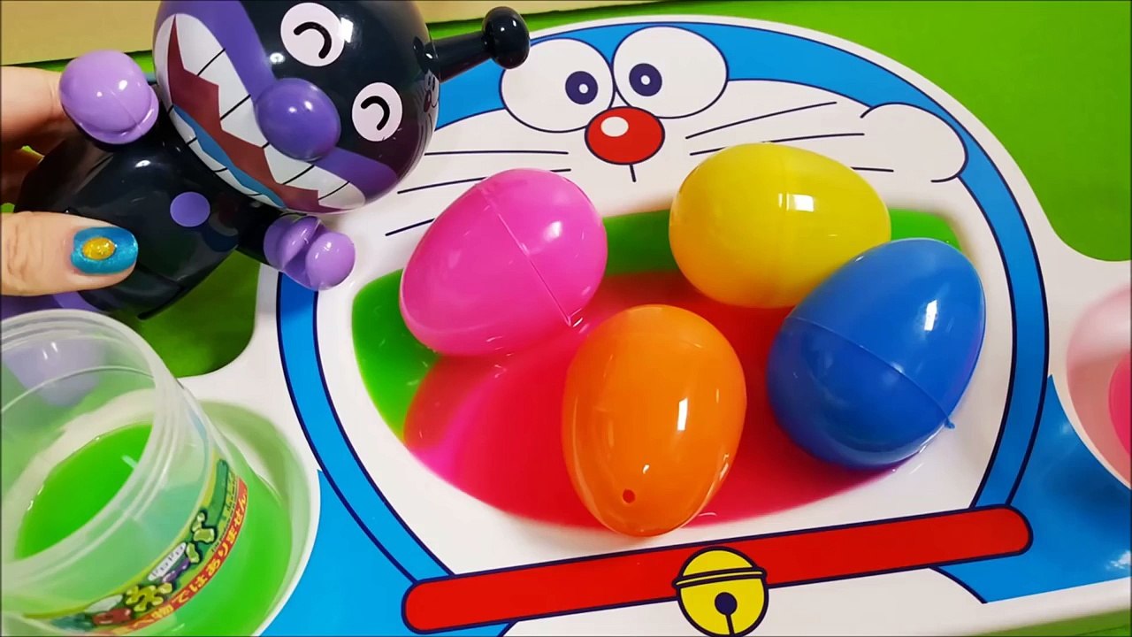 アンパンマン アニメ❤おもちゃ ドラえもん フェイスランチ皿にスライム！バイキンマンのイタズラ 不思議たまご 何が出るかな ❤ ごっこ 遊び 動画 トイキッズ 子供向け おもちゃアニメ キッズ Toy