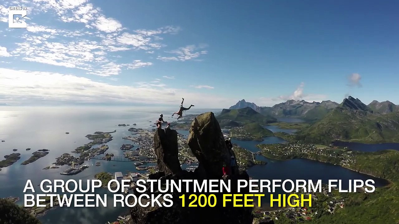 Man Front Flips 1200 Feet Between Rocks-TO9tbtXnC0s