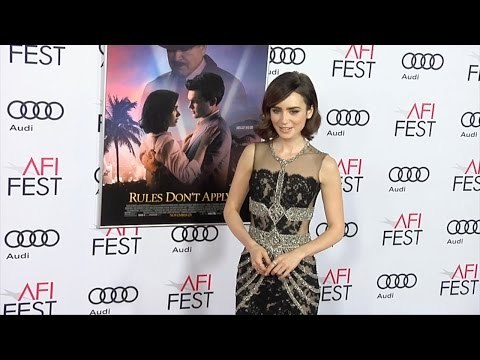 Lily Collins AFI FEST Rules Don't Apply World Premiere Red Carpet