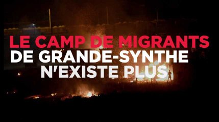 Le camp de migrants de Grande-Synthe ravagé par un icendie