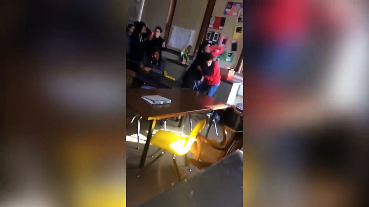 Teen Knocks Out Classmate For Punching Female Teacher